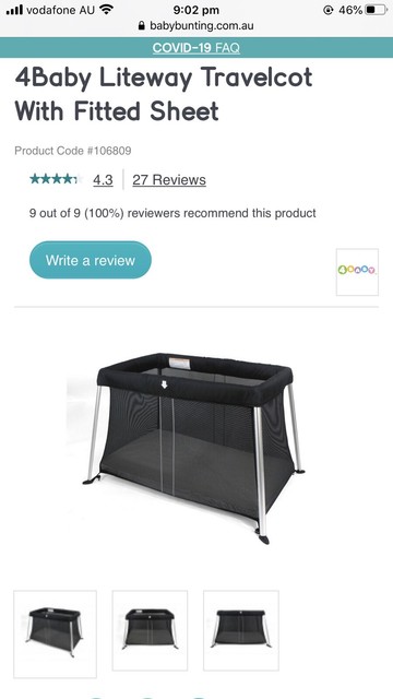 4baby liteway travel cot